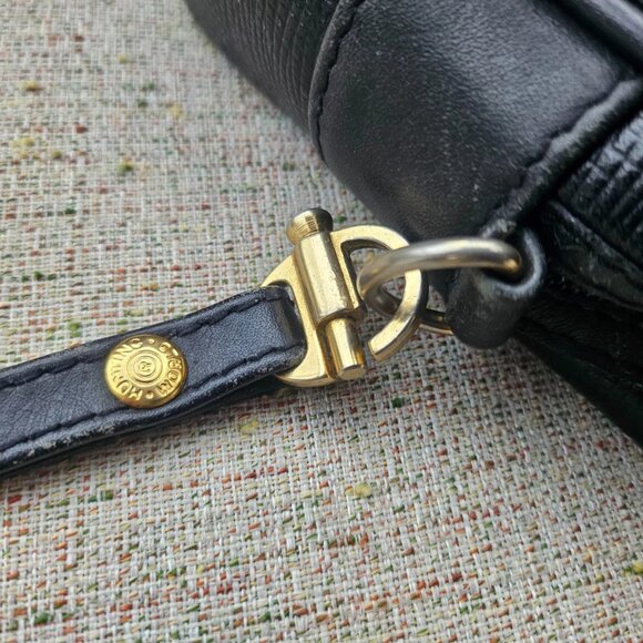 Hunting World Clutch Bag Black Leather Cosmetic Bag Make Up Bag Made in Italy - Picture 8 of 14